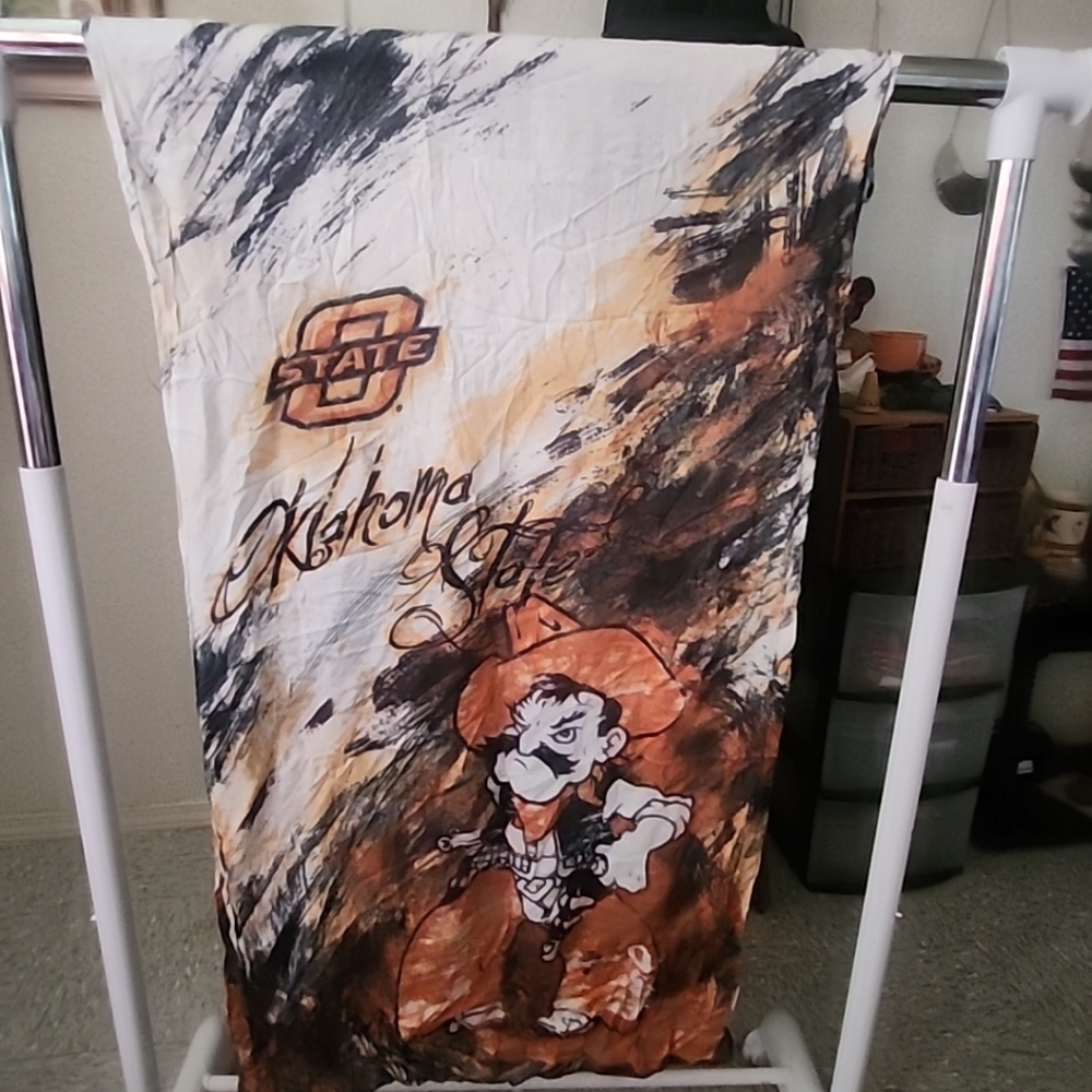 Oklahoma State Cowboys Scarf Or Team Flag Length 80in X 23in